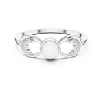 Gold Ring DDLR-743, White Gold, view 4