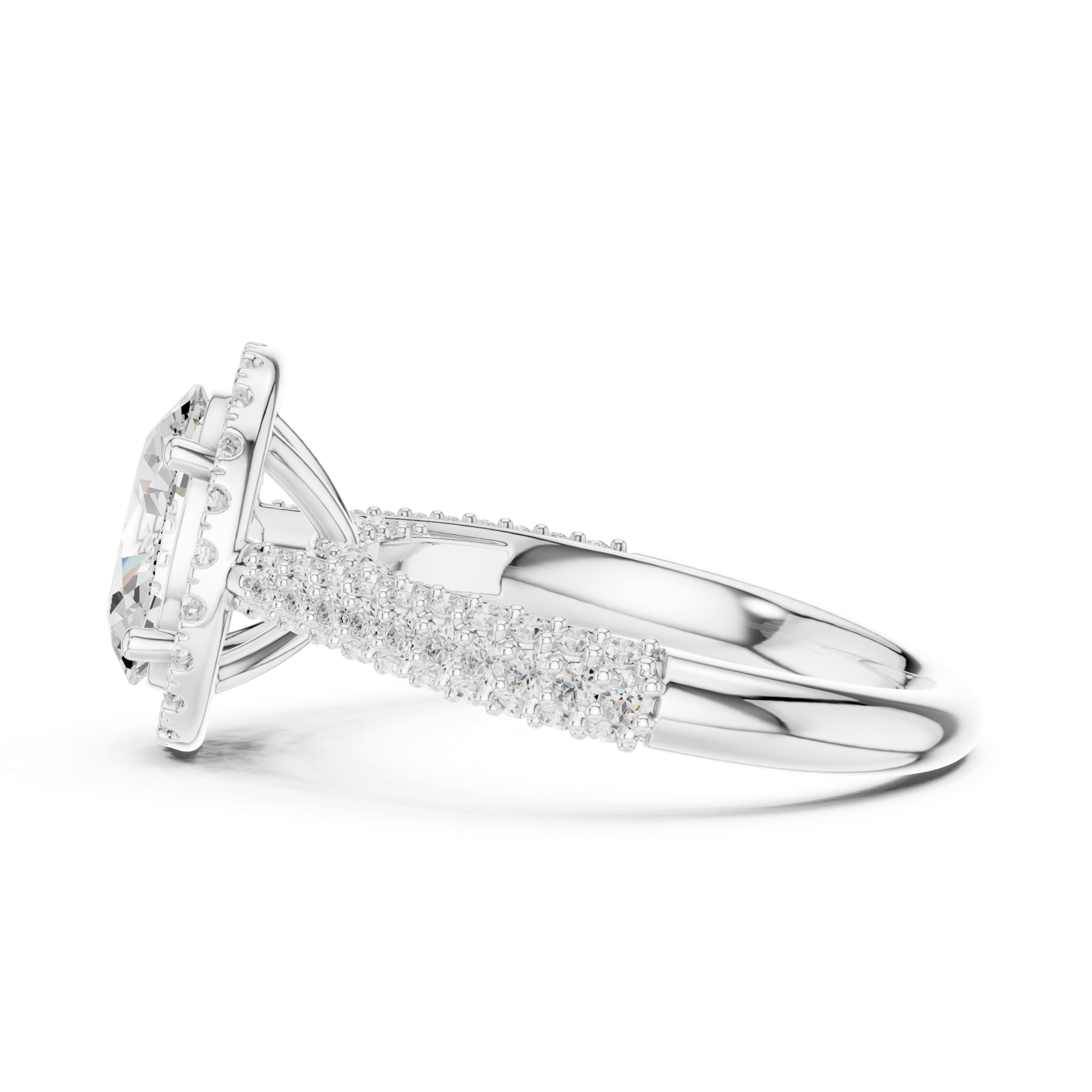 Gold Ring DDLR-364, White Gold, view 3