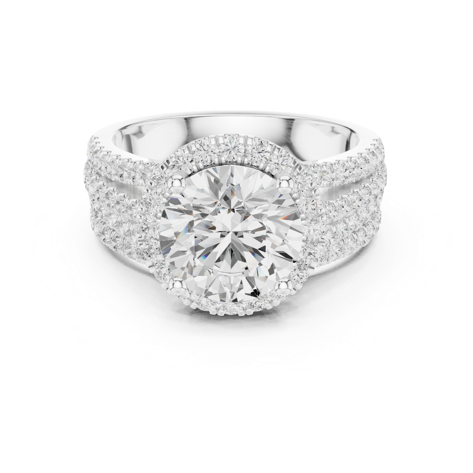 Gold Ring DDLR-289, White Gold, view 4