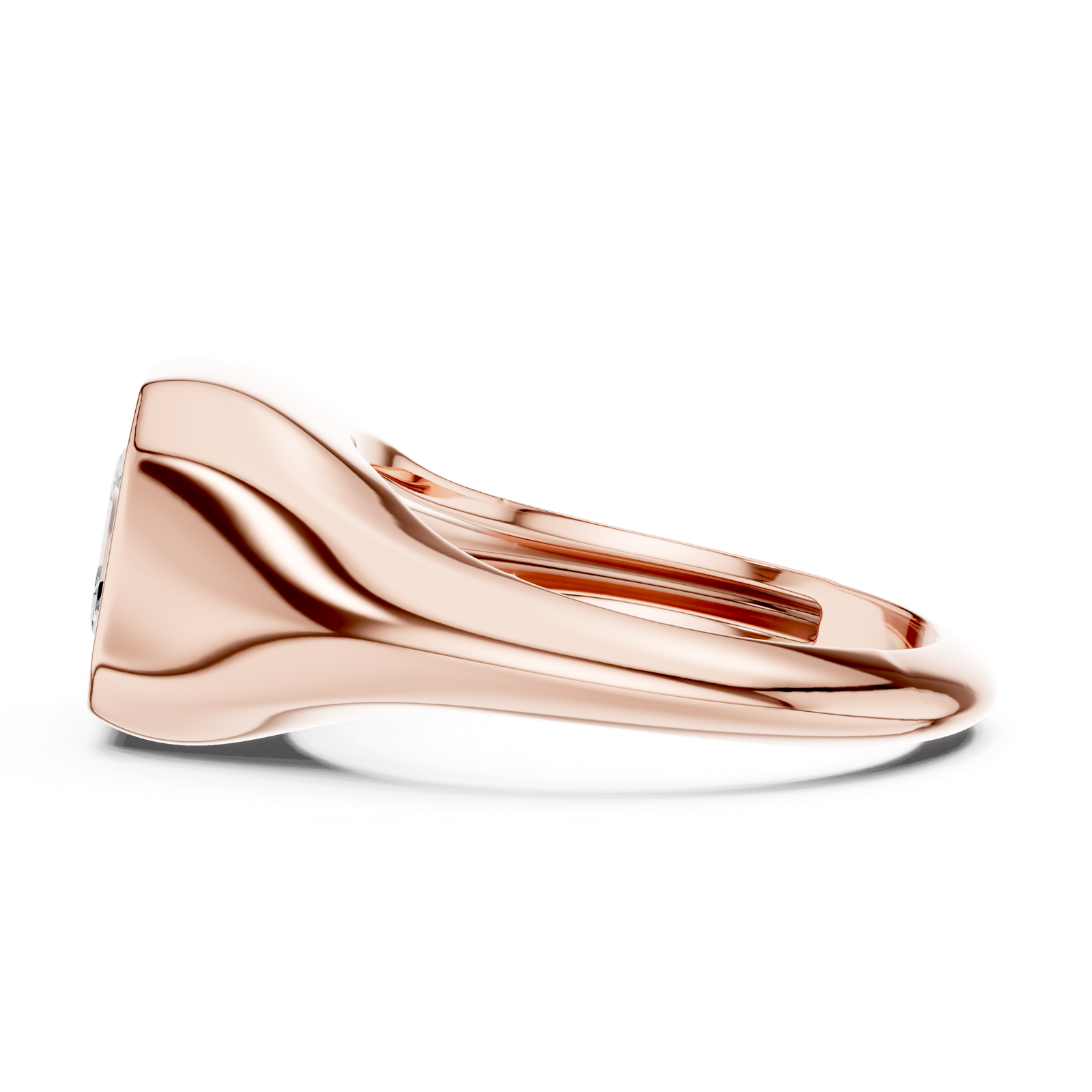 Gold Jewelry L36-4, Asscher center stone, Rose Gold, view 3