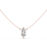 Gold Jewelry DDPO-001, Marquise center stone, Rose Gold