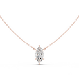 Gold Jewelry DDPO-001, Marquise center stone, Rose Gold