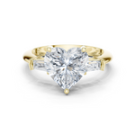 Gold Jewelry L35-67, Heart center stone, Yellow Gold