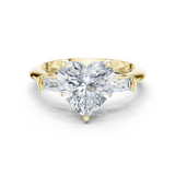 Gold Jewelry L35-67, Heart center stone, Yellow Gold