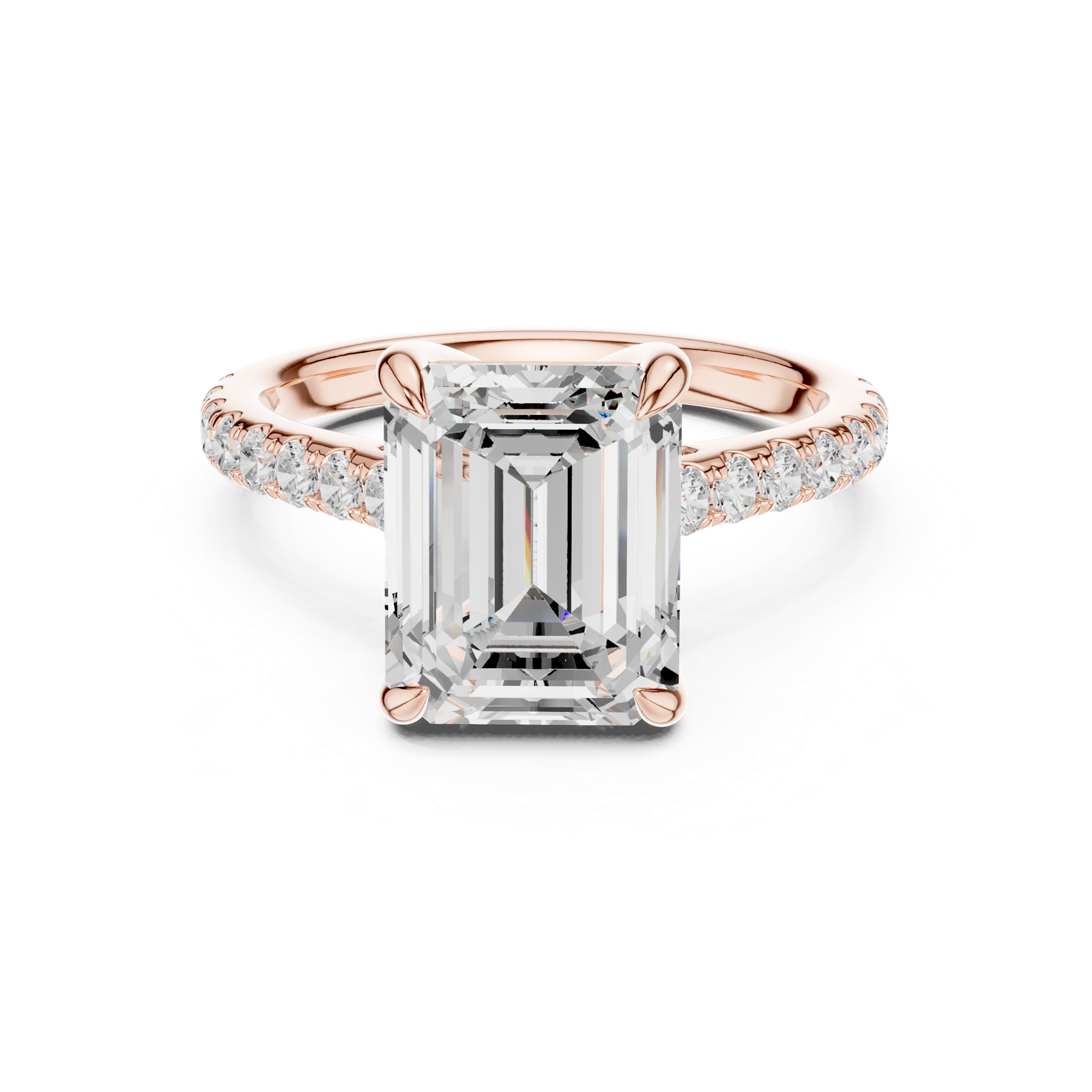 Gold Ring DDLR-1024, Rose Gold, view 4