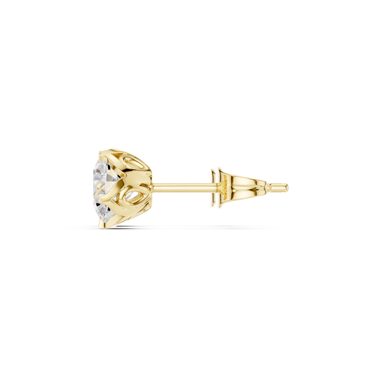 Gold Earrings APSE, Yellow Gold, view 3