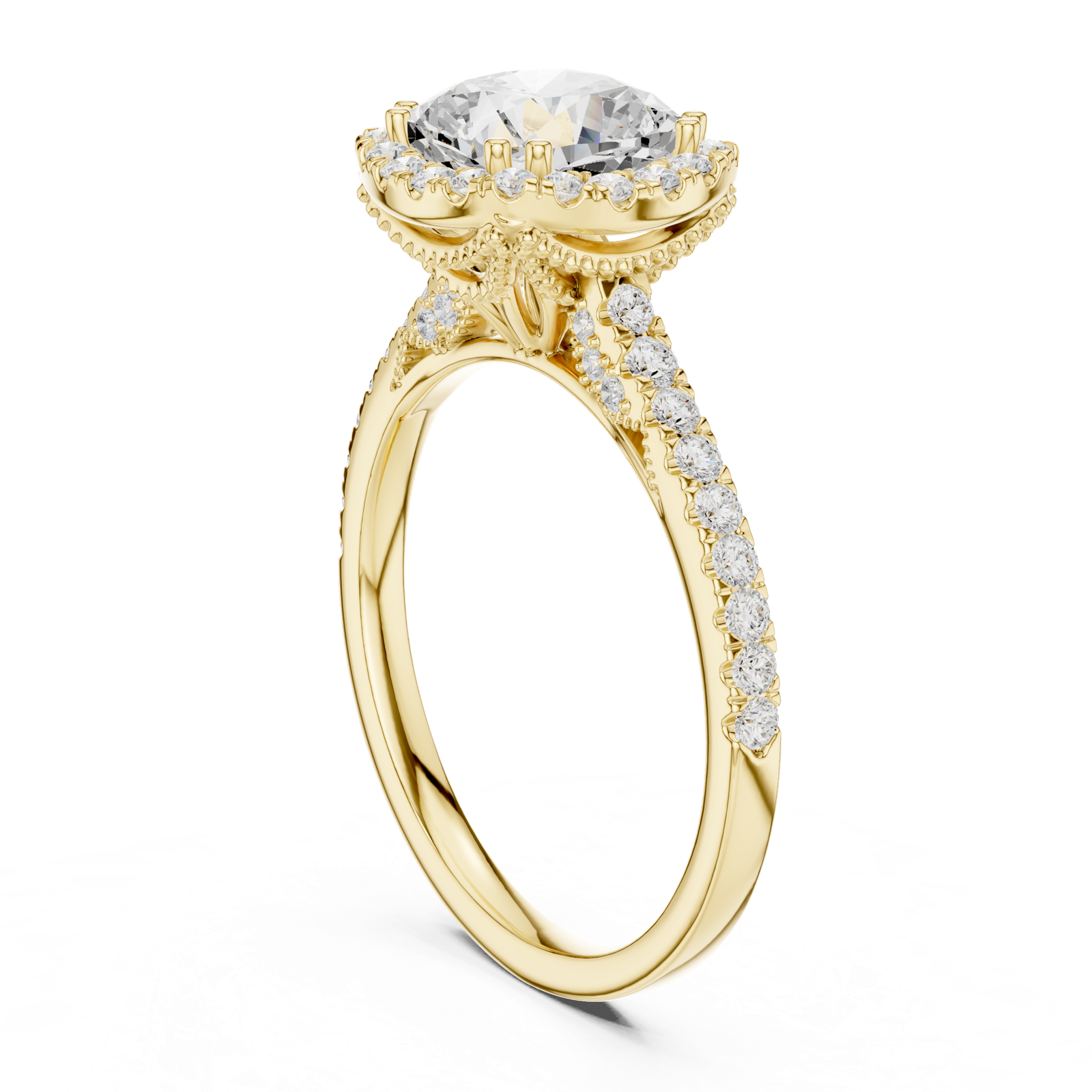 Gold Ring DDLR-255, Yellow Gold, view 1