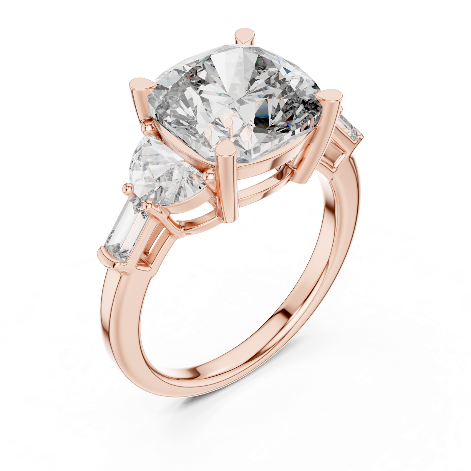 Gold Ring DDLR-195, Rose Gold, view 2