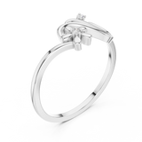 Gold Ring DR-6218, White Gold, view 2