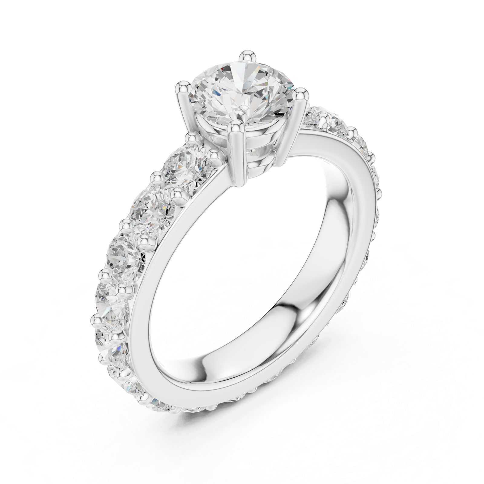 Gold Ring DDLR-654, White Gold, view 2
