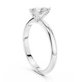 Gold Jewelry L36-6, Pear center stone, White Gold, view 1