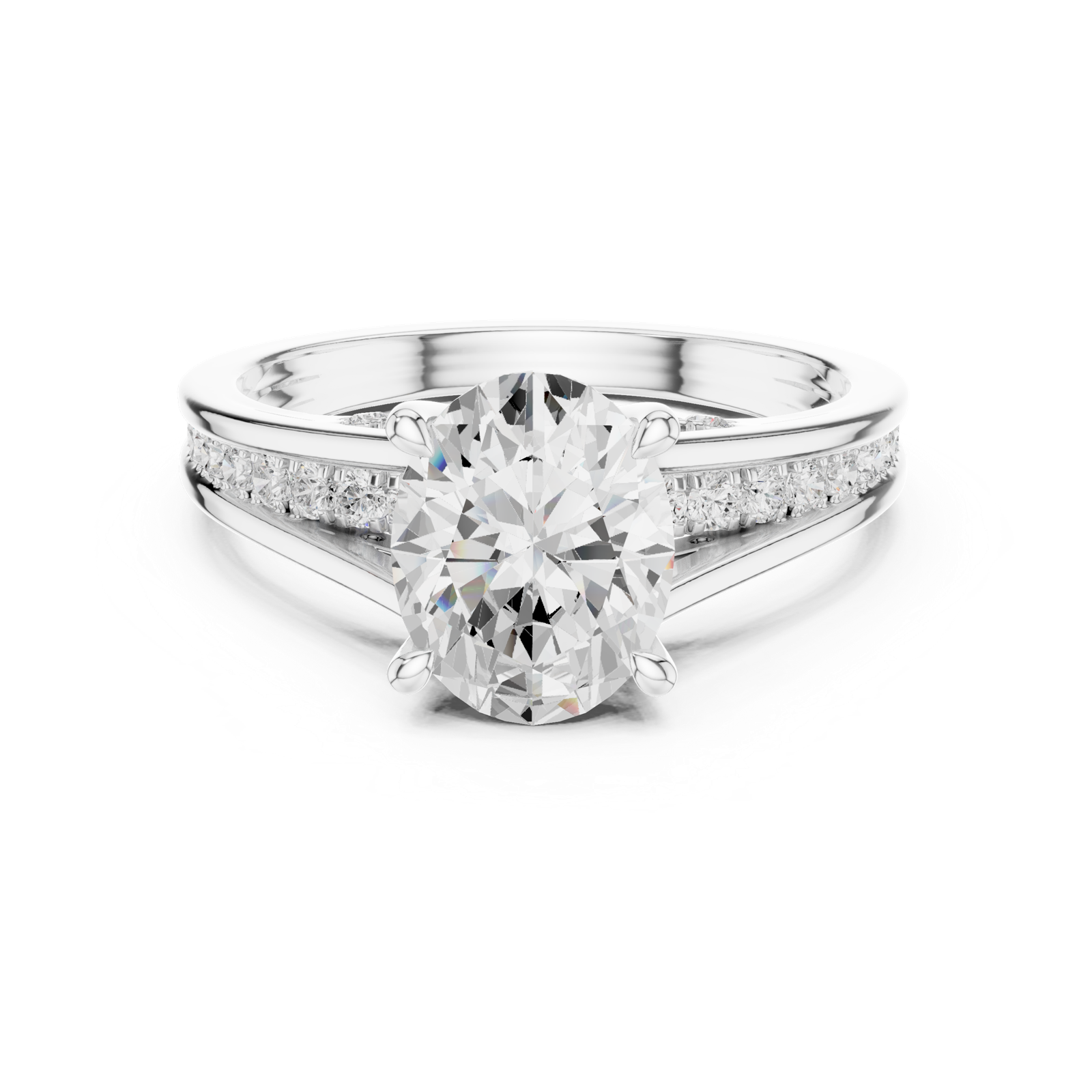 Gold Ring DDLR-995, White Gold, view 4