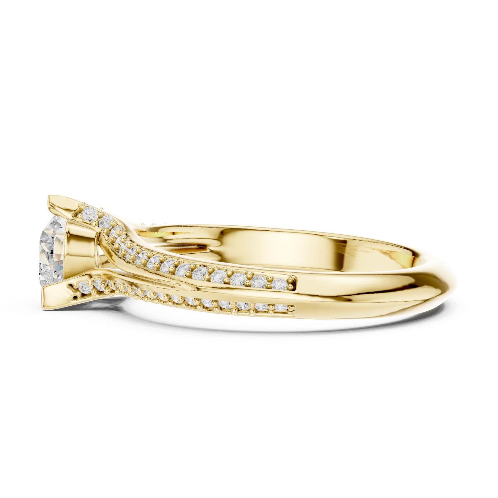 Gold Ring LR-0278, Yellow Gold, view 3