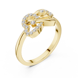 Gold Ring LR-01 (65), Yellow Gold, view 2