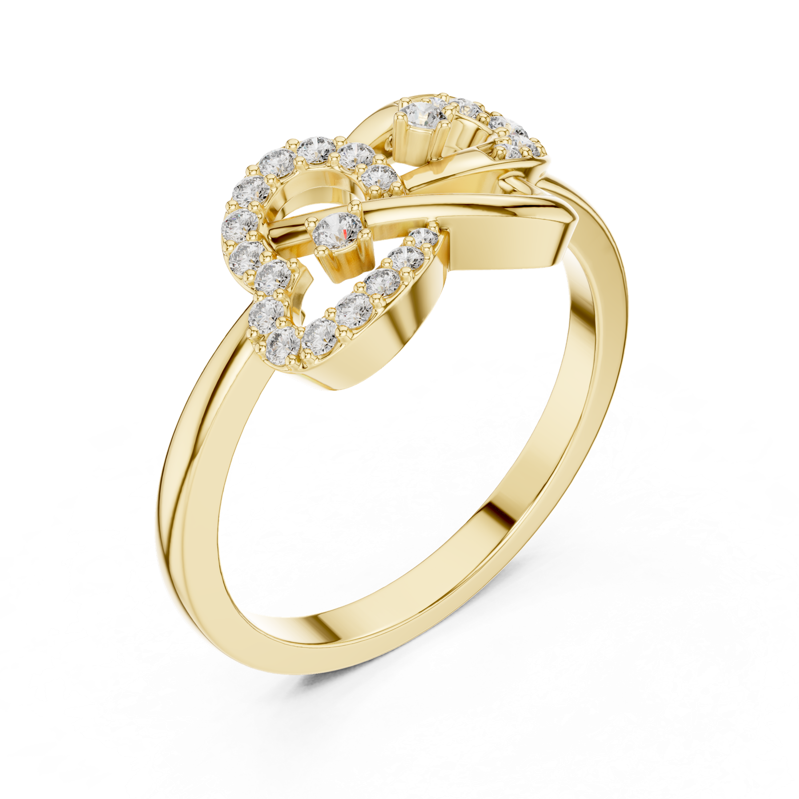 Gold Ring LR-01 (65), Yellow Gold, view 2