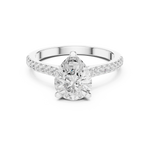Gold Ring DDLR-1001, White Gold, view 4