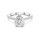 Gold Ring DDLR-1001, White Gold, view 4