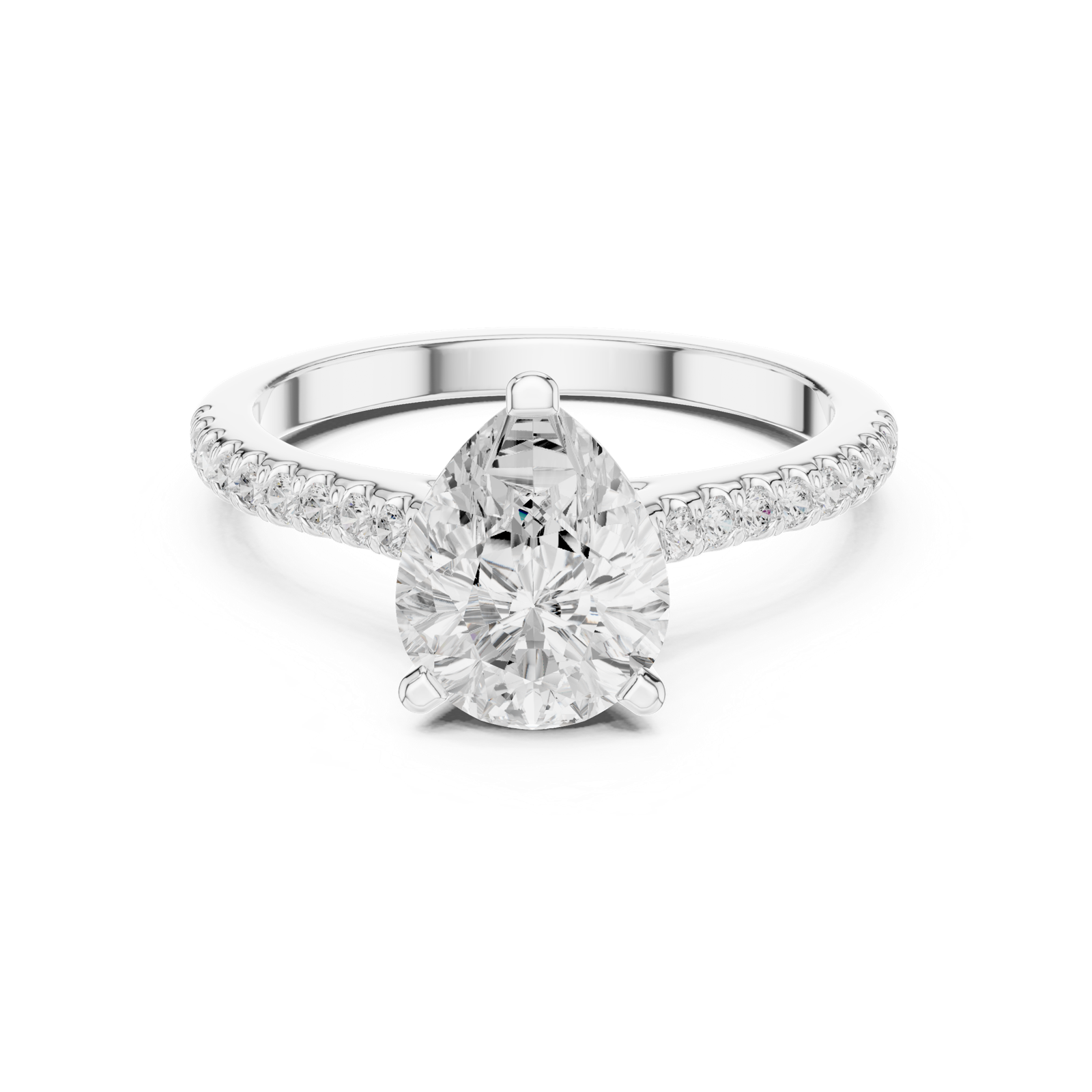 Gold Ring DDLR-1001, White Gold, view 4