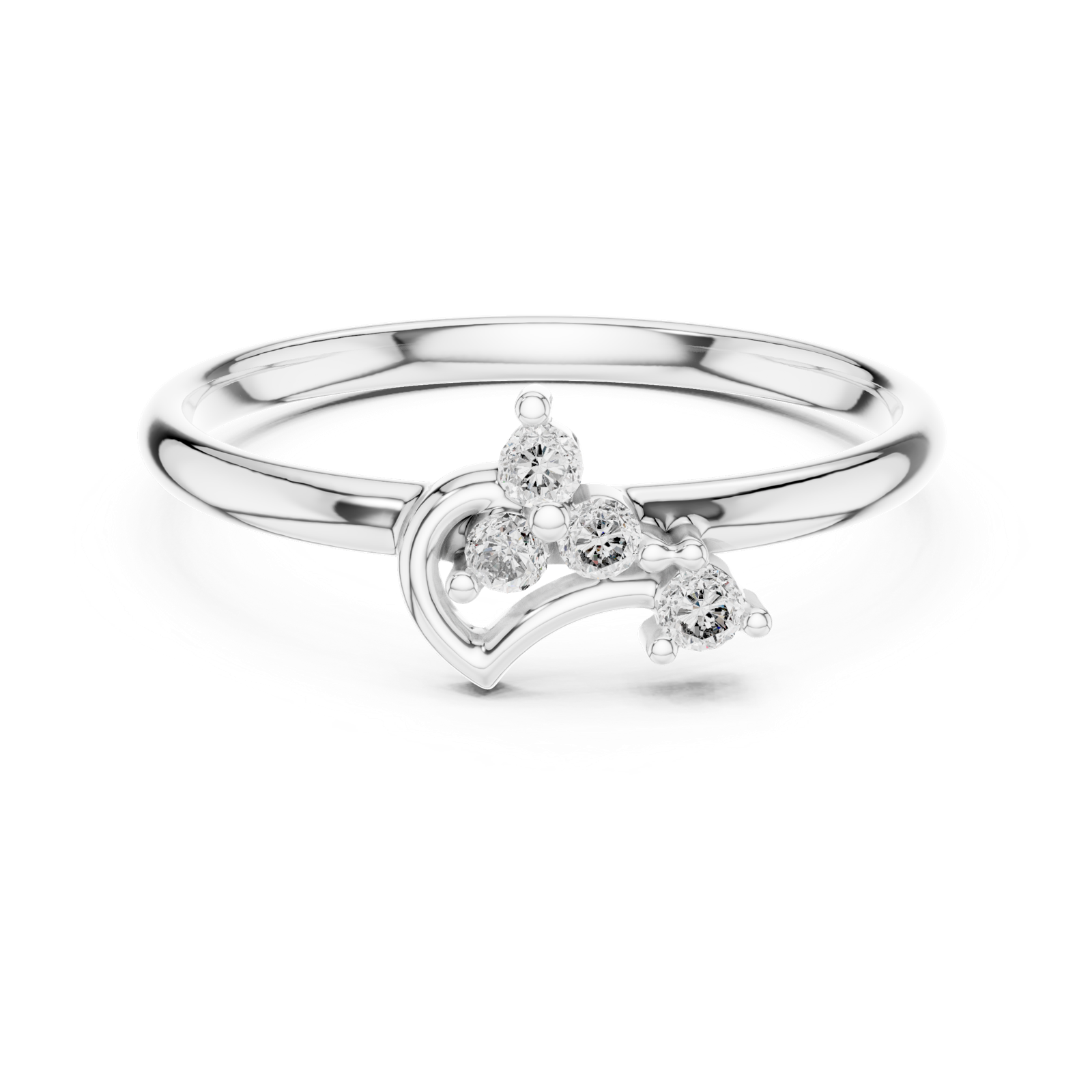 Gold Ring 1 (377), White Gold, view 4