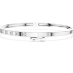 14K Solid Gold Lab Diamond Bracelet, White Gold, view 3