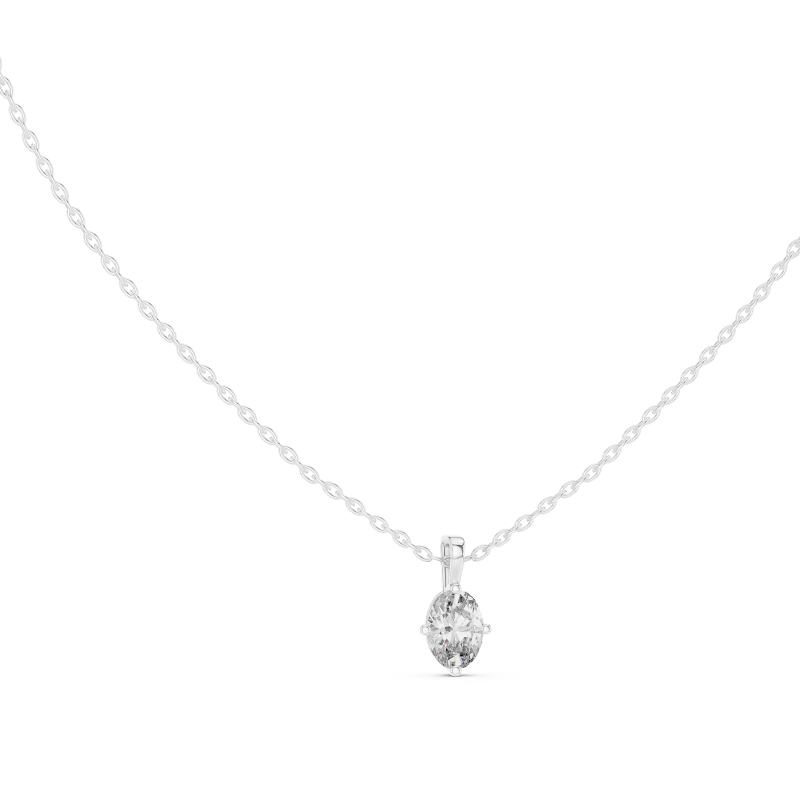 Gold Pendant GPD-0047, White Gold, view 1