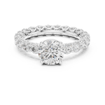 Gold Ring DDLR-693, White Gold, view 4