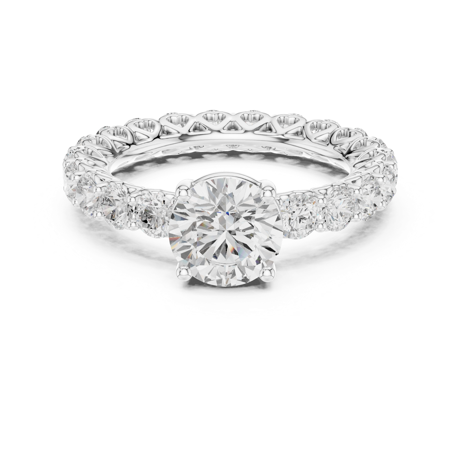 Gold Ring DDLR-693, White Gold, view 4