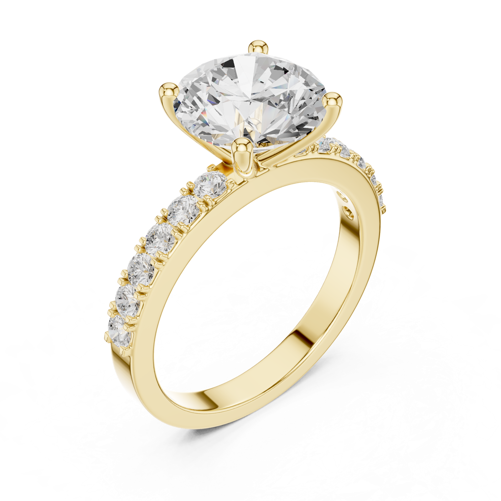 Gold Ring DDLR-750, Yellow Gold, view 2