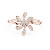 Gold Ring DR-6297, Rose Gold, view 4