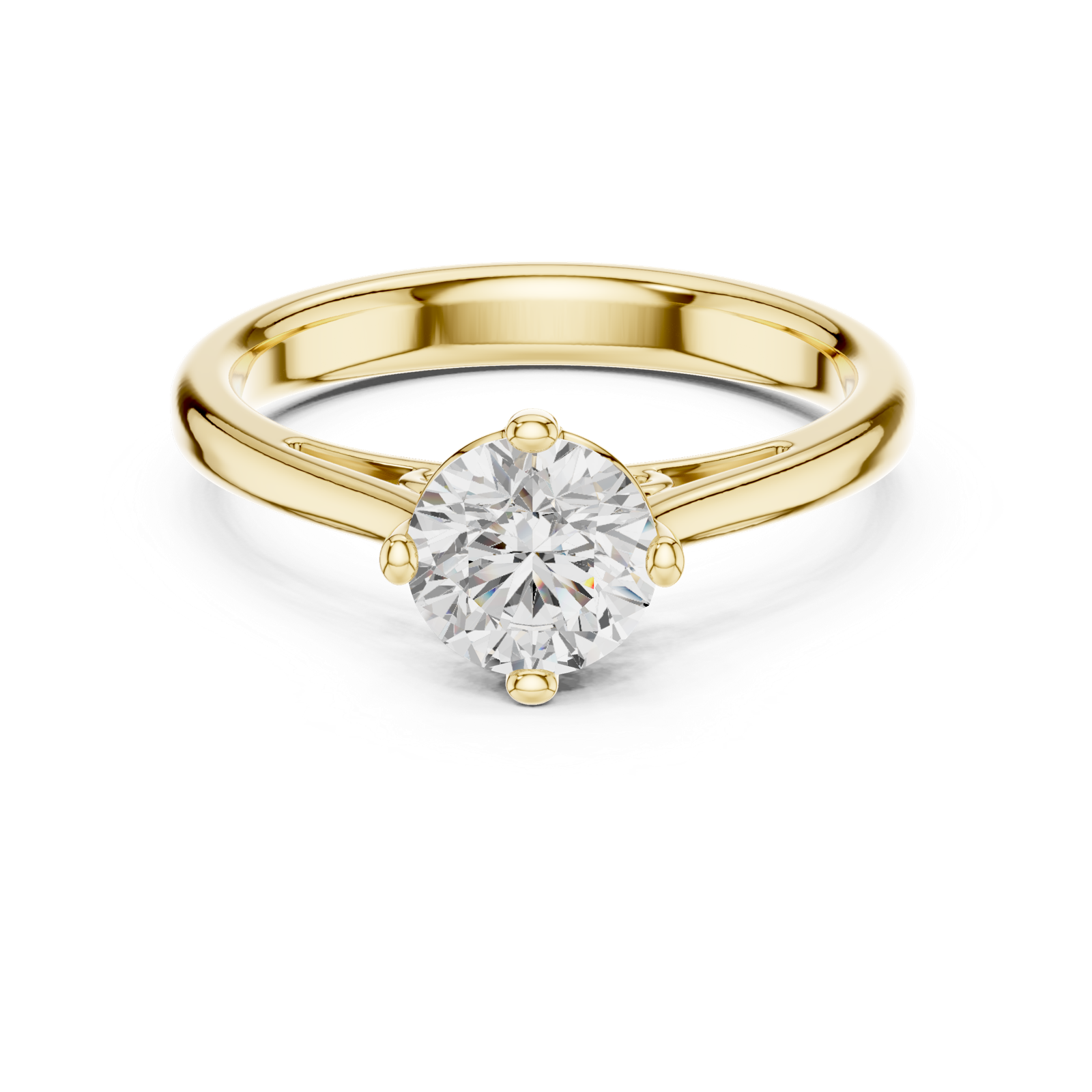 Gold Ring DDLR-556, Yellow Gold, view 4