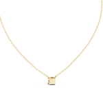 14K Solid Gold Lab Diamond Solitaire Pendant Necklace, Yellow Gold, view 4