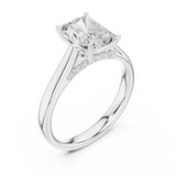 Gold Jewelry L36-18, Radiant center stone, White Gold, view 2