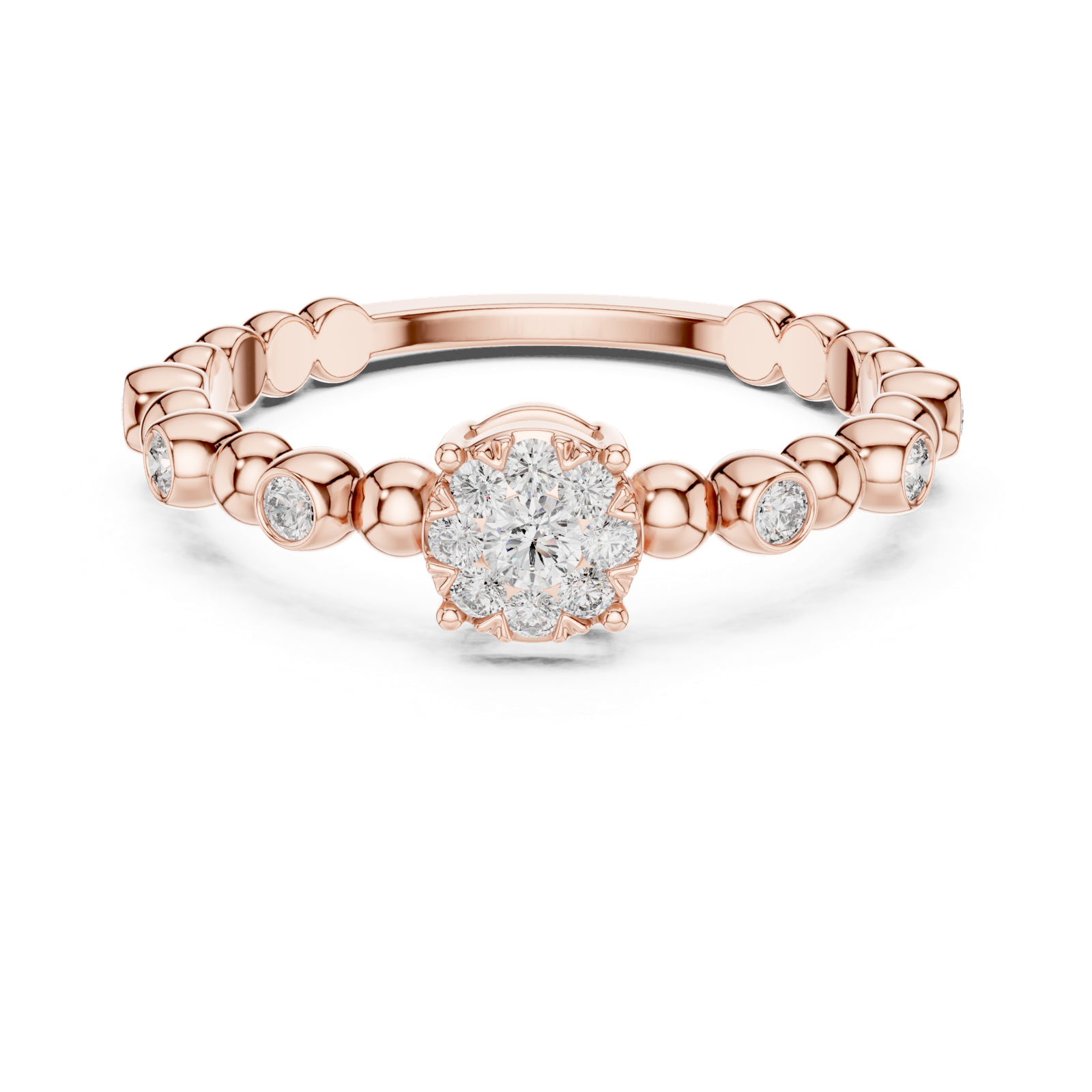 Gold Ring 19-120010L, Rose Gold, view 4