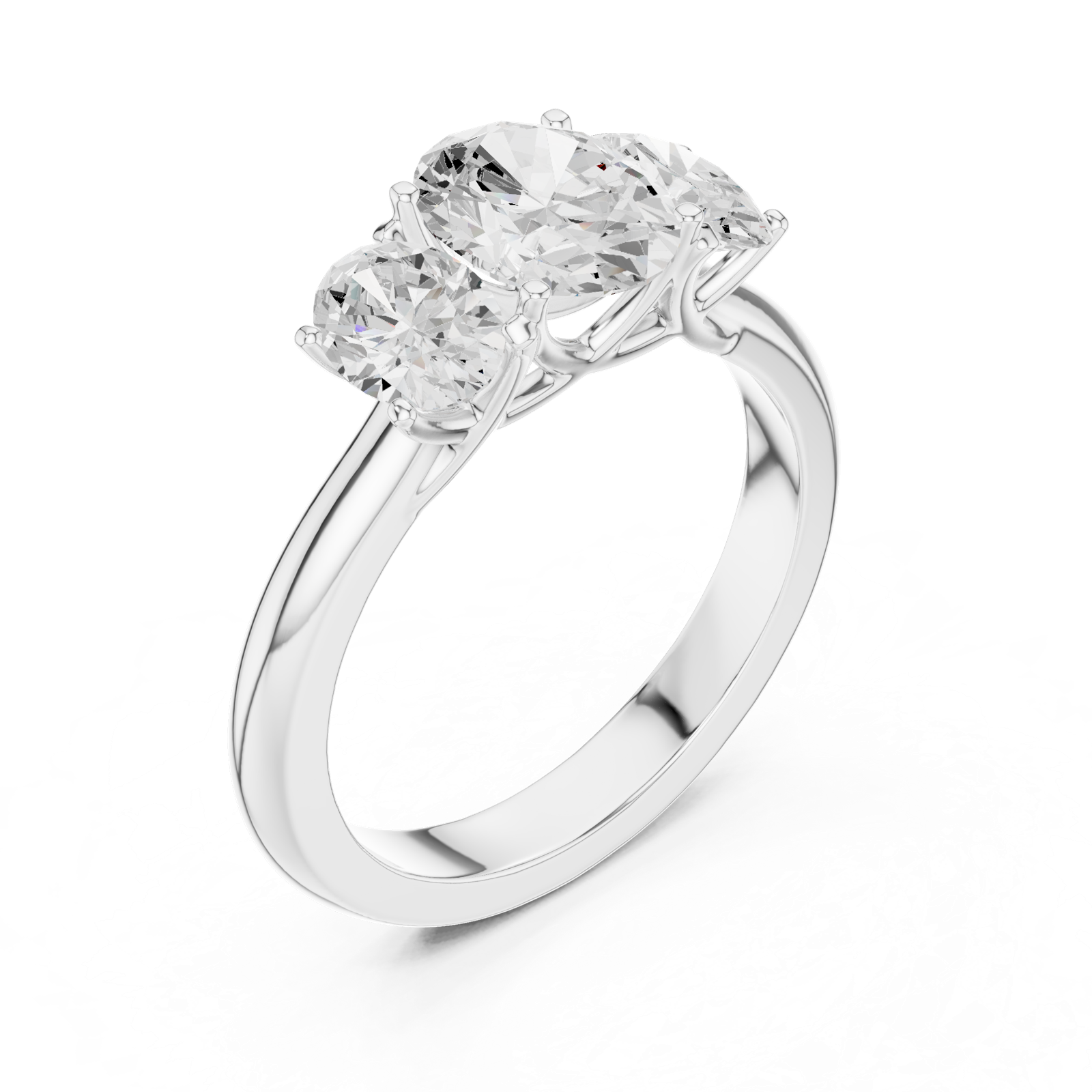 Gold Ring DDLR-1053, White Gold, view 2