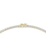 14K Solid Gold Lab Diamond Tennis Necklace, Yellow Gold, view 4