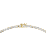 14K Solid Gold Lab Diamond Tennis Necklace, Yellow Gold, view 4