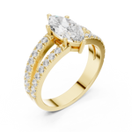 Gold Ring DDLR-1102, Yellow Gold, view 2