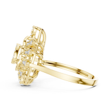 Gold Ring DDLR-822, Yellow Gold, view 3
