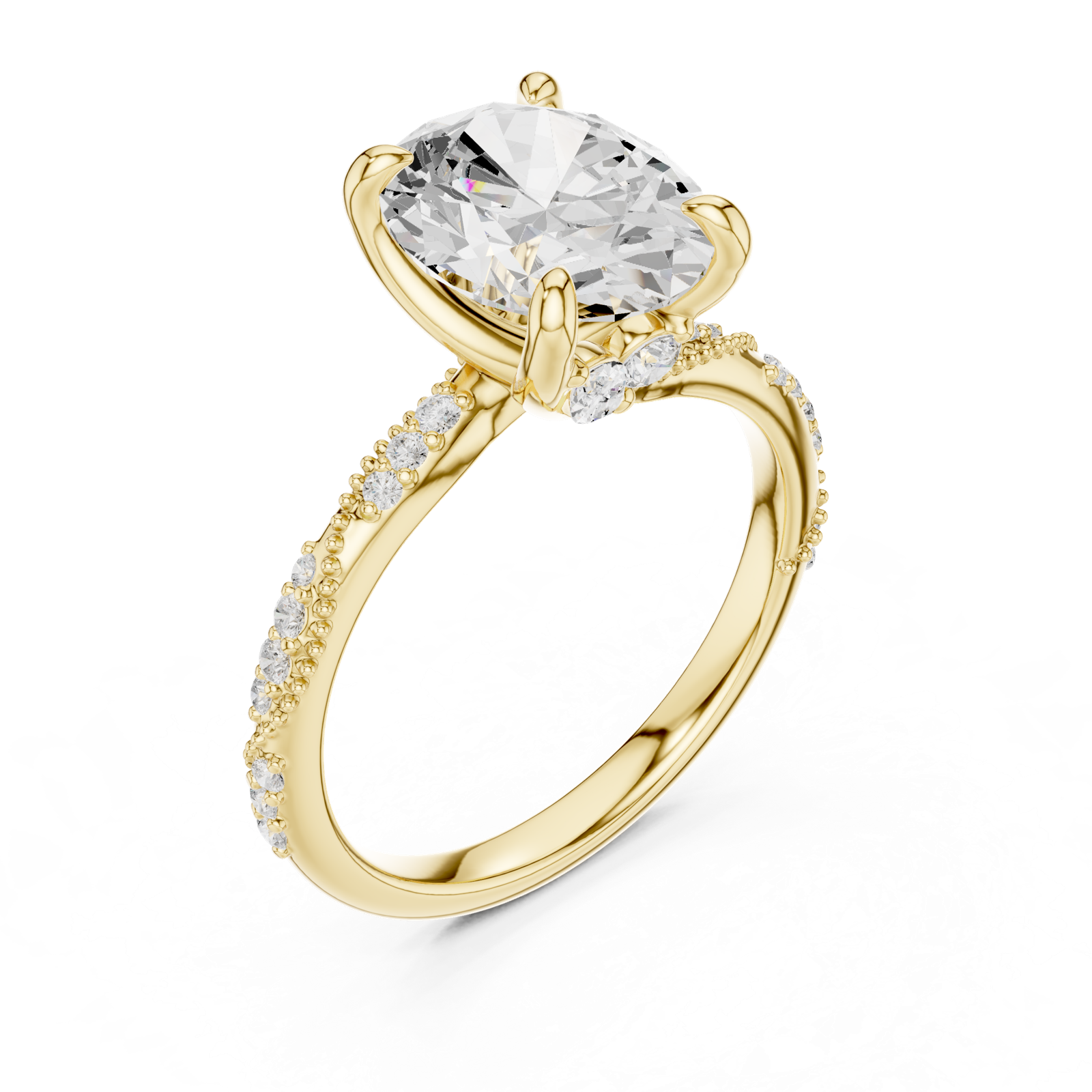 Gold Ring DDLR-965, Yellow Gold, view 2