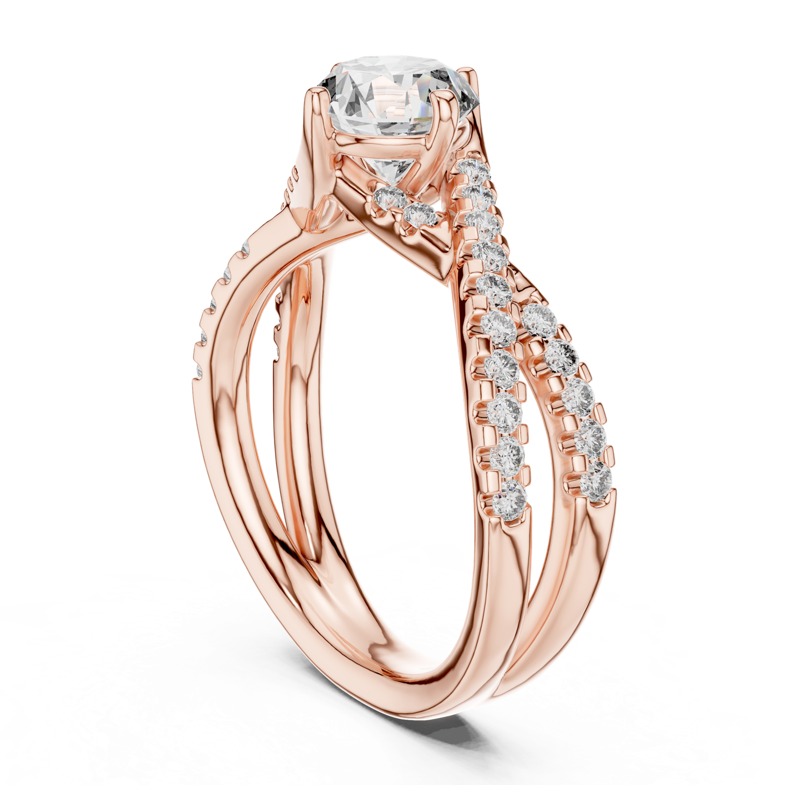 Gold Ring L03-638, Rose Gold