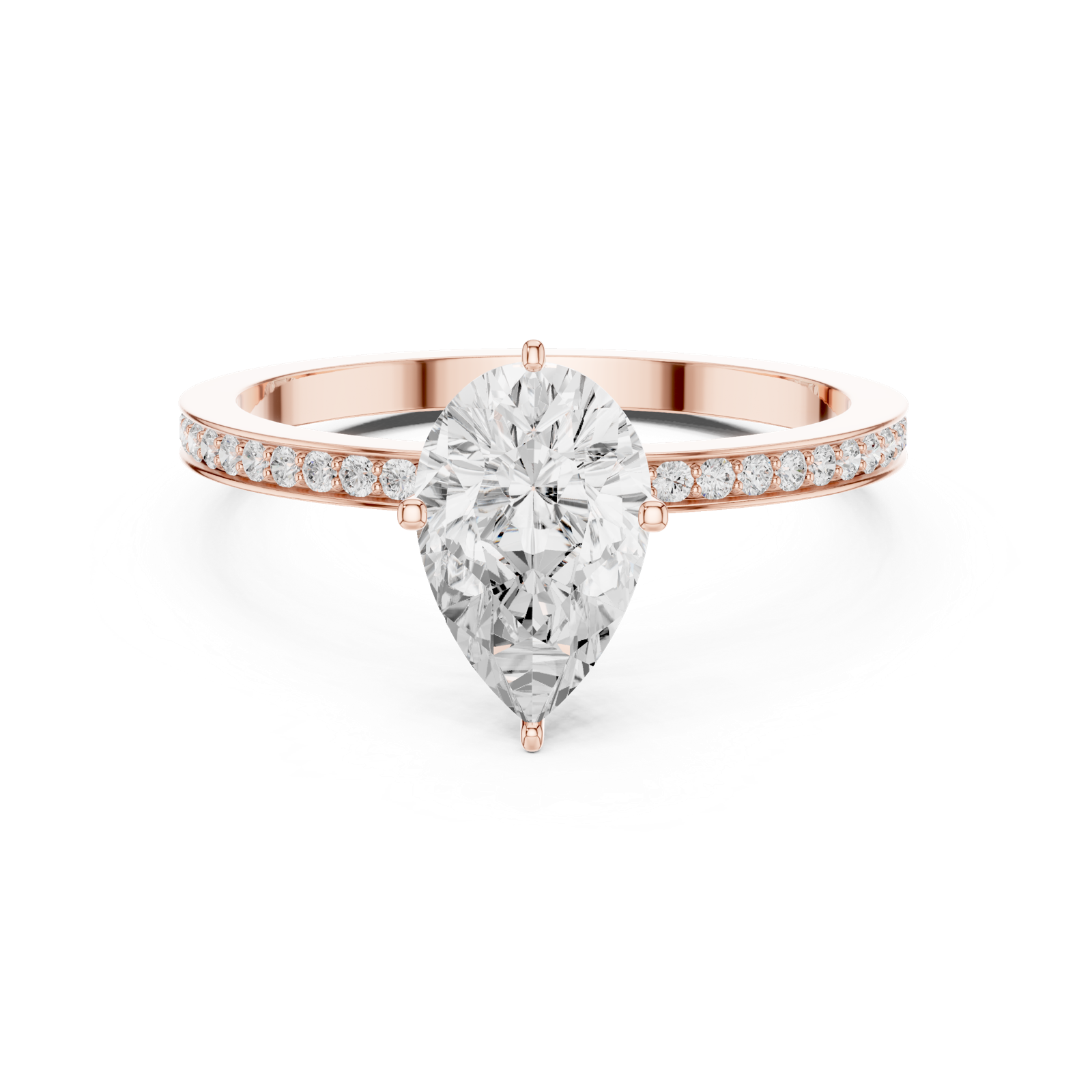 Gold Ring DDLR-1091, Rose Gold, view 4