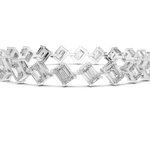 14K Solid Gold Lab Diamond Bracelet, White Gold, view 3