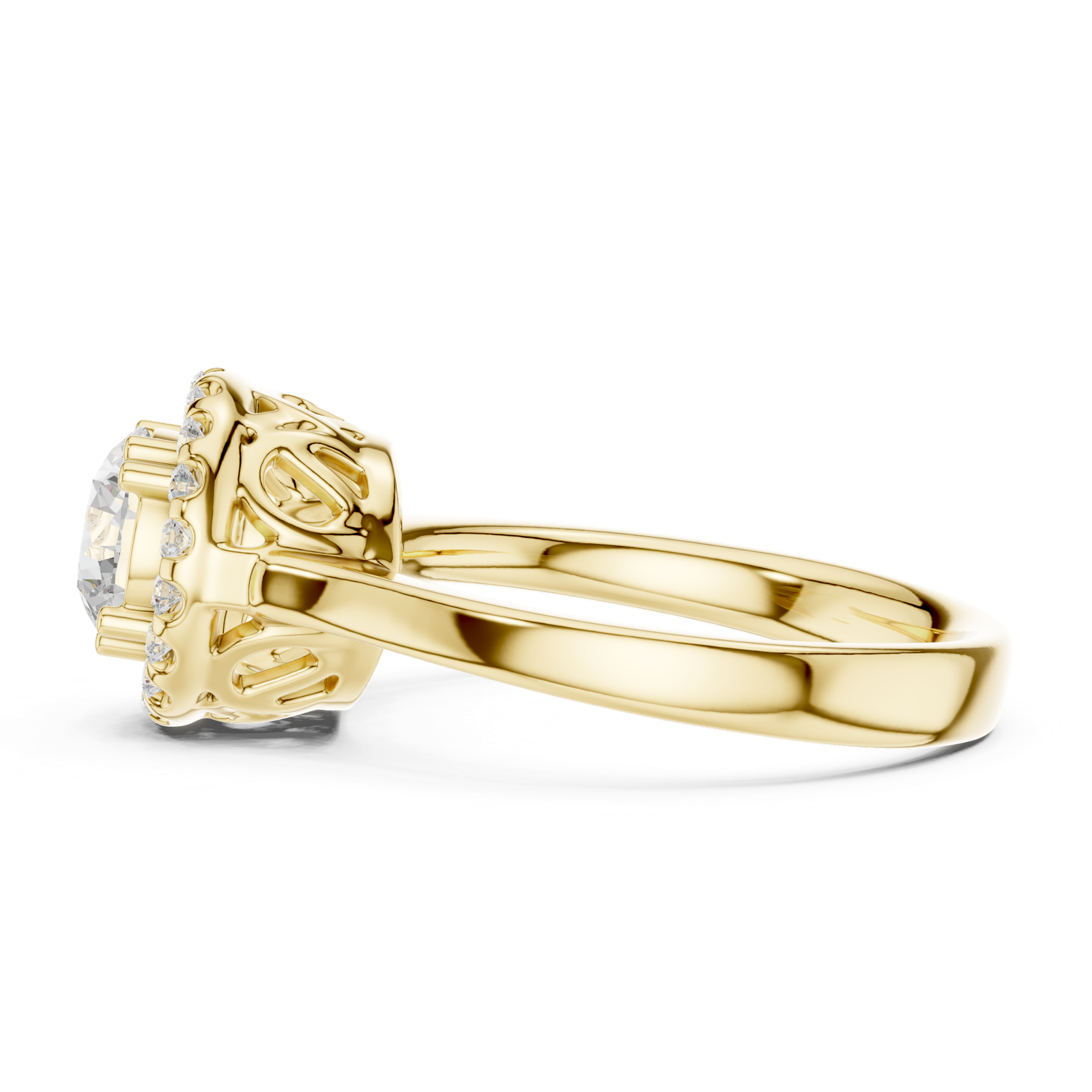 Gold Ring DDLR-649, Yellow Gold, view 3