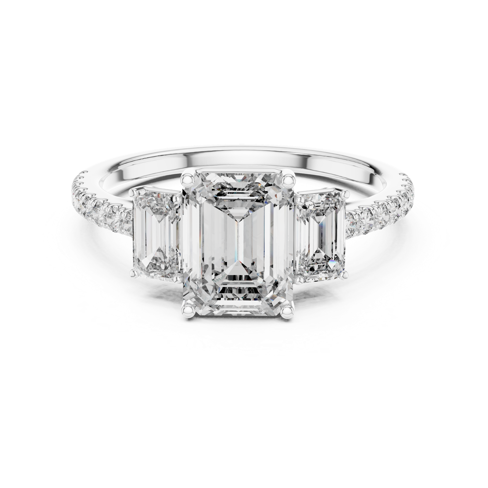 Gold Ring L03-1296, White Gold, view 4