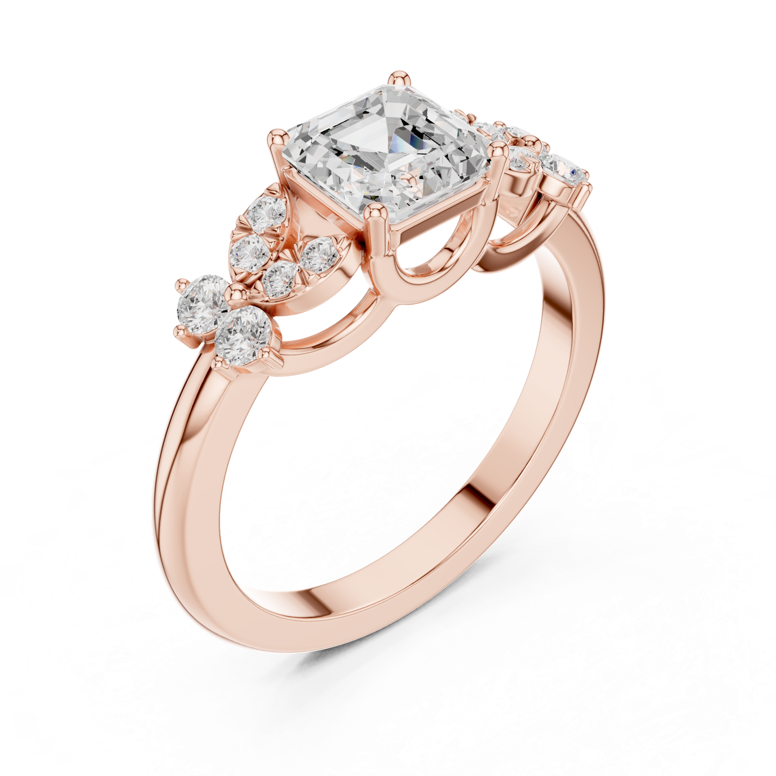 Gold Ring DDLR-1110, Rose Gold, view 2