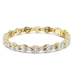 14K Solid Gold Lab Diamond Bracelet, Yellow Gold, view 1