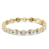 14K Solid Gold Lab Diamond Bracelet, Yellow Gold, view 1