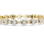 14K Solid Gold Lab Diamond Bracelet, Yellow Gold, view 3