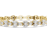 14K Solid Gold Lab Diamond Bracelet, Yellow Gold, view 3
