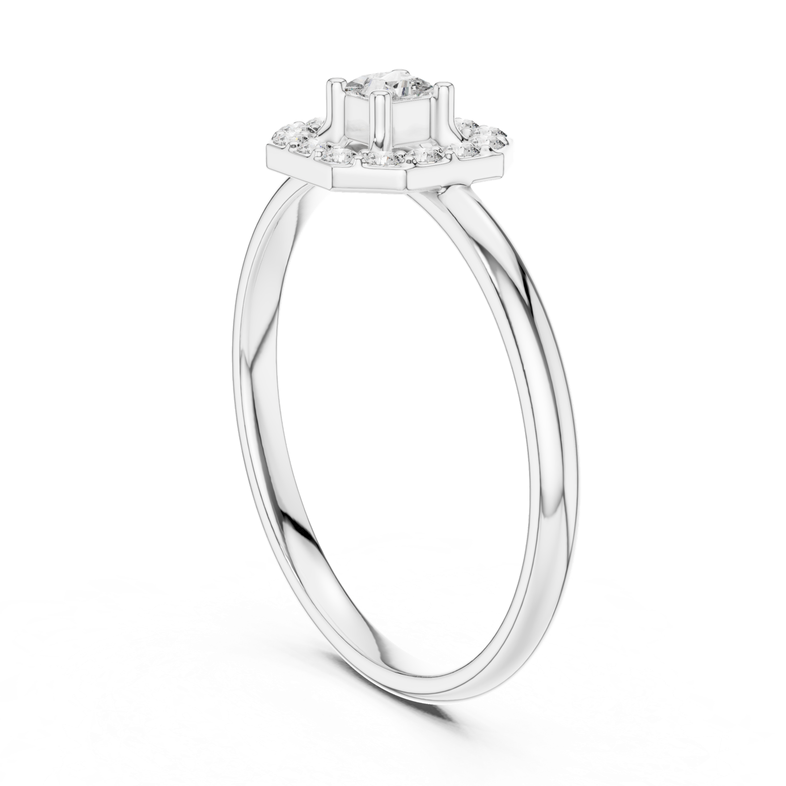 Gold Ring 1 (344), White Gold, view 1